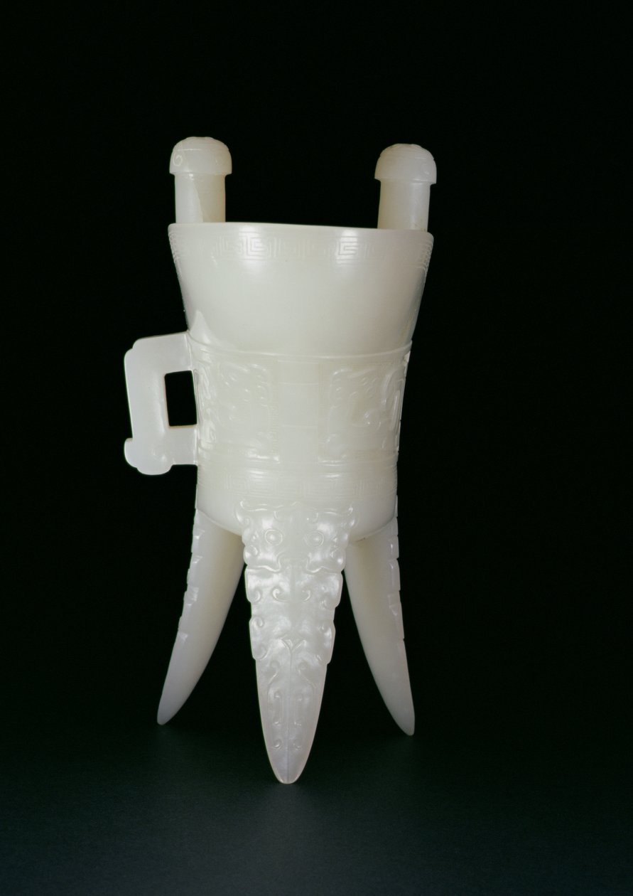 Imperial Libation Vessel of Bronze Jue Form, Qianlong Period by Qing Dynasty Chinese School