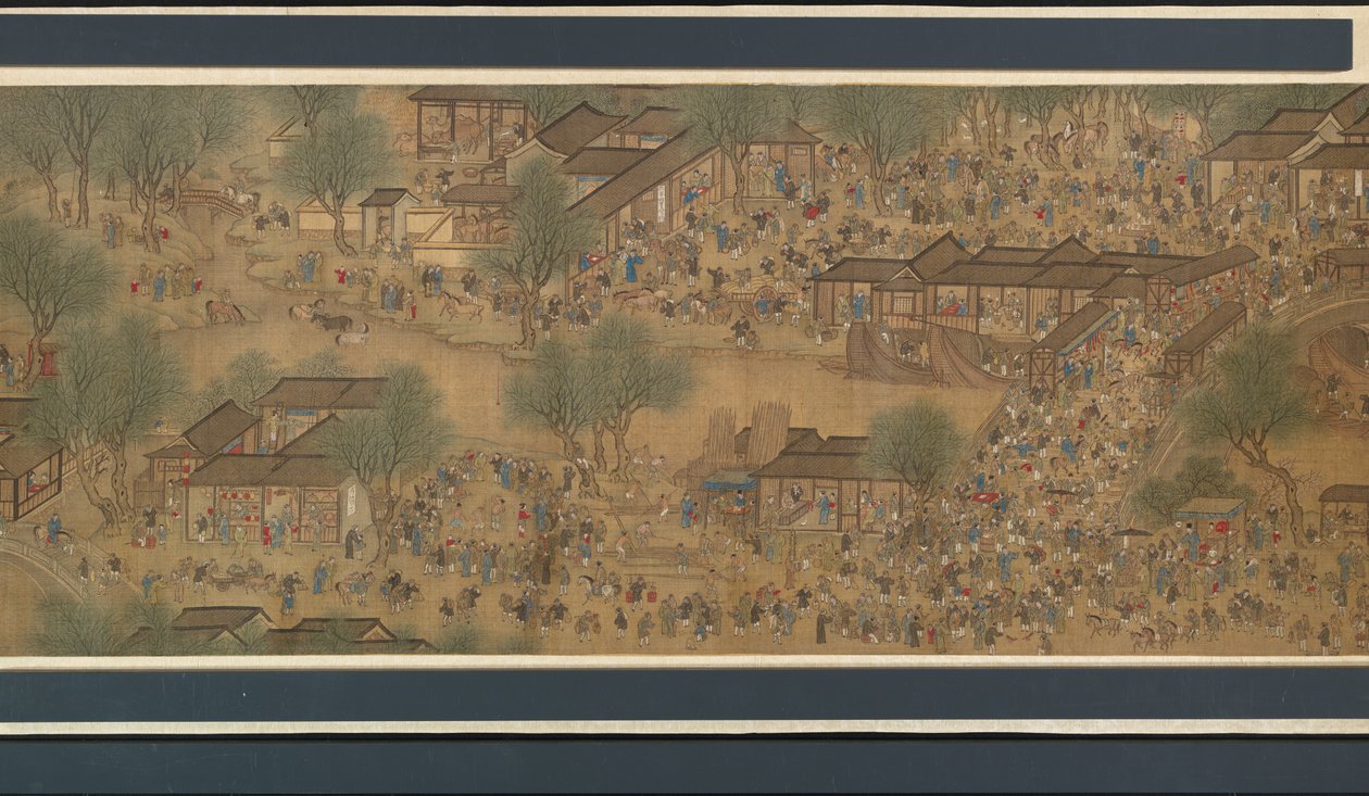Spring Festival on the River by Qing Dynasty Chinese School