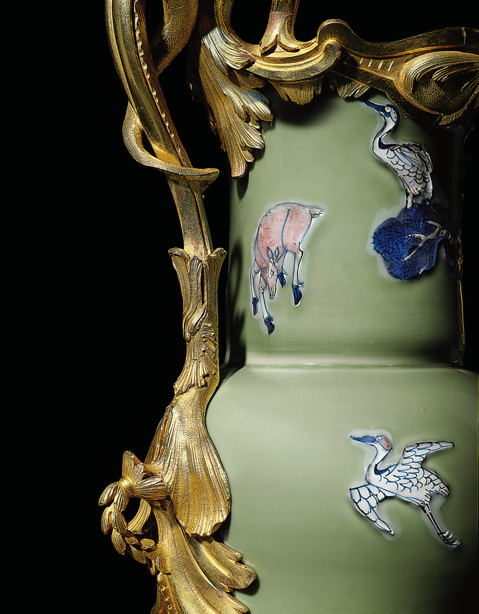 One of a pair of Louis XV ewers by Qing Dynasty   Kangxi Period Chinese School
