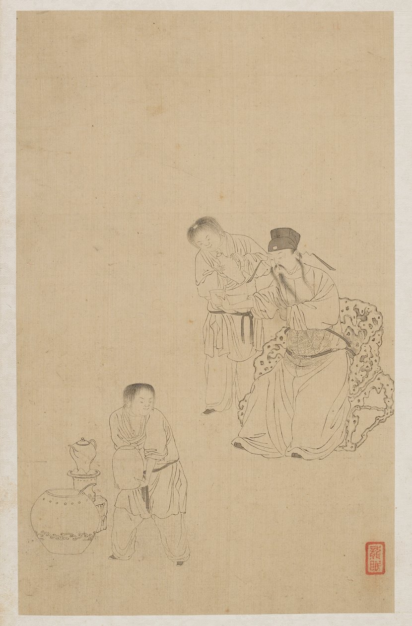 Figures by Qing Dynasty Chinese School