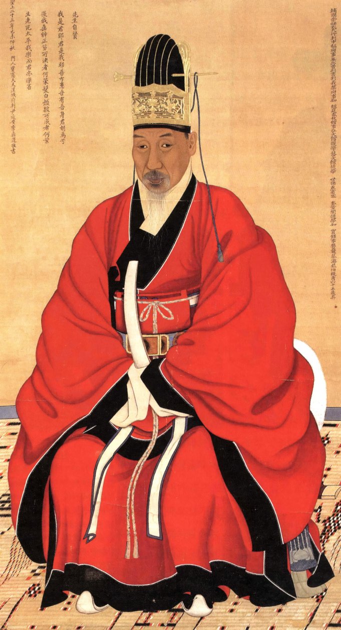 Portrait of Chae Jegong (1720-1799), Scholar, Poet and Chief State Councillor during the Reign of King Jeongjo (1776-1800) by Qing Dynasty Chinese School