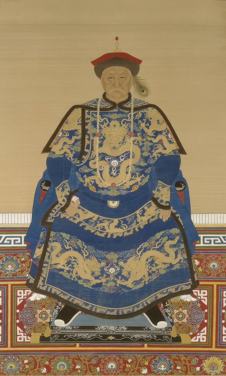 Portrait of Oboi (c.1610-1669), Regent during the Reign of Emperor Kangxi by Qing Dynasty Chinese School