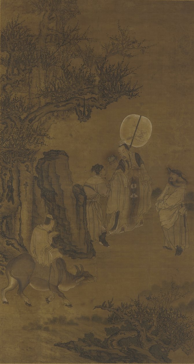 Prime Minister Yang Su and the Studious Youth by Qing Dynasty Chinese School