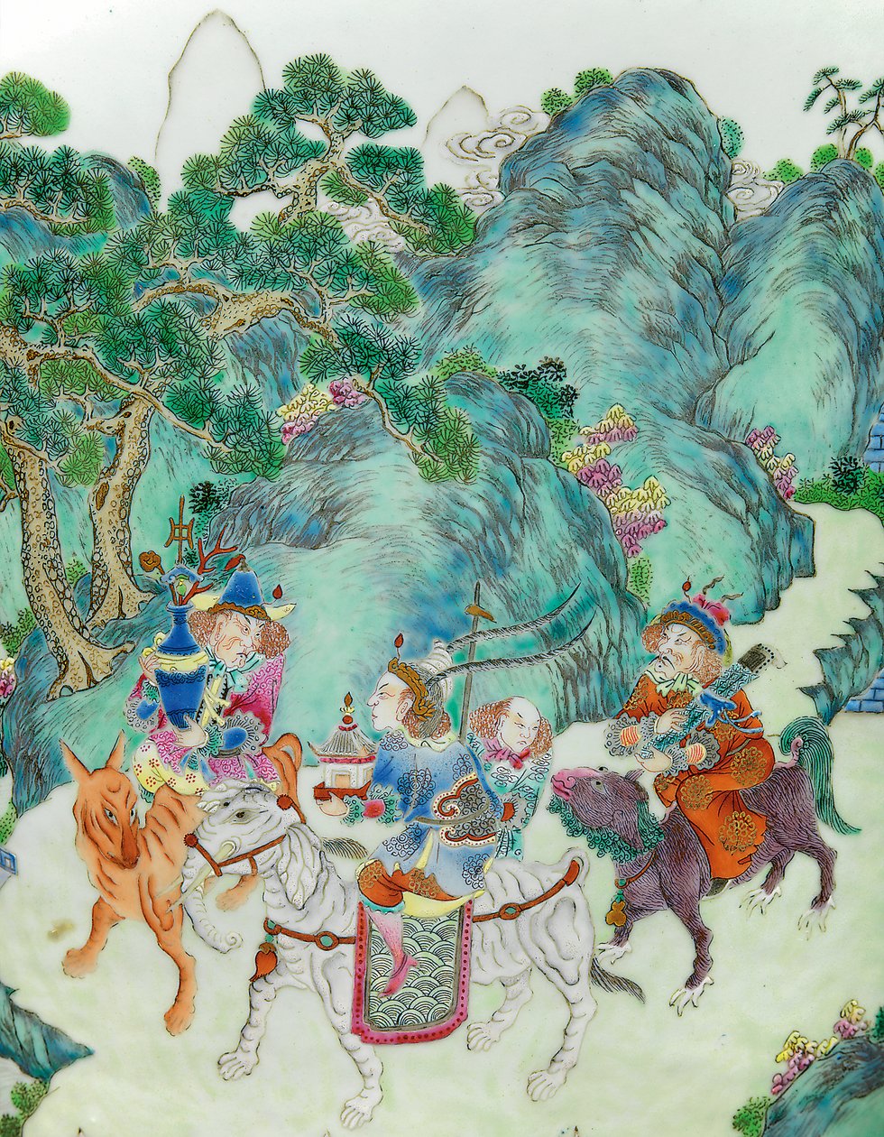 Detail (Imperial Famille Rose Vases) by Qing Dynasty   Jiaqing Period Chinese School