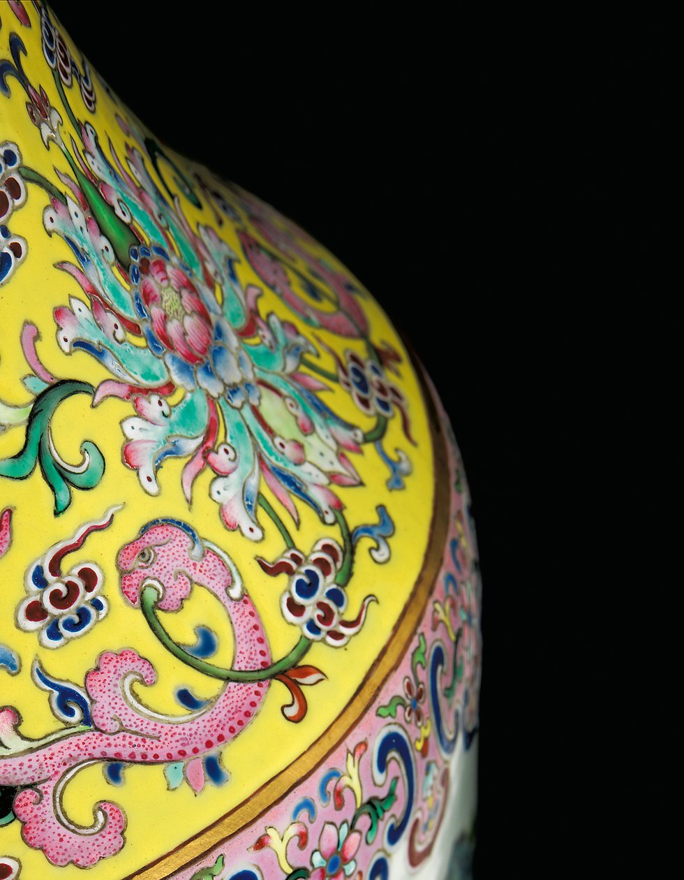 Detail (One of a Pair of Imperial Famille Rose Vases) by Qing Dynasty   Jiaqing Period Chinese School