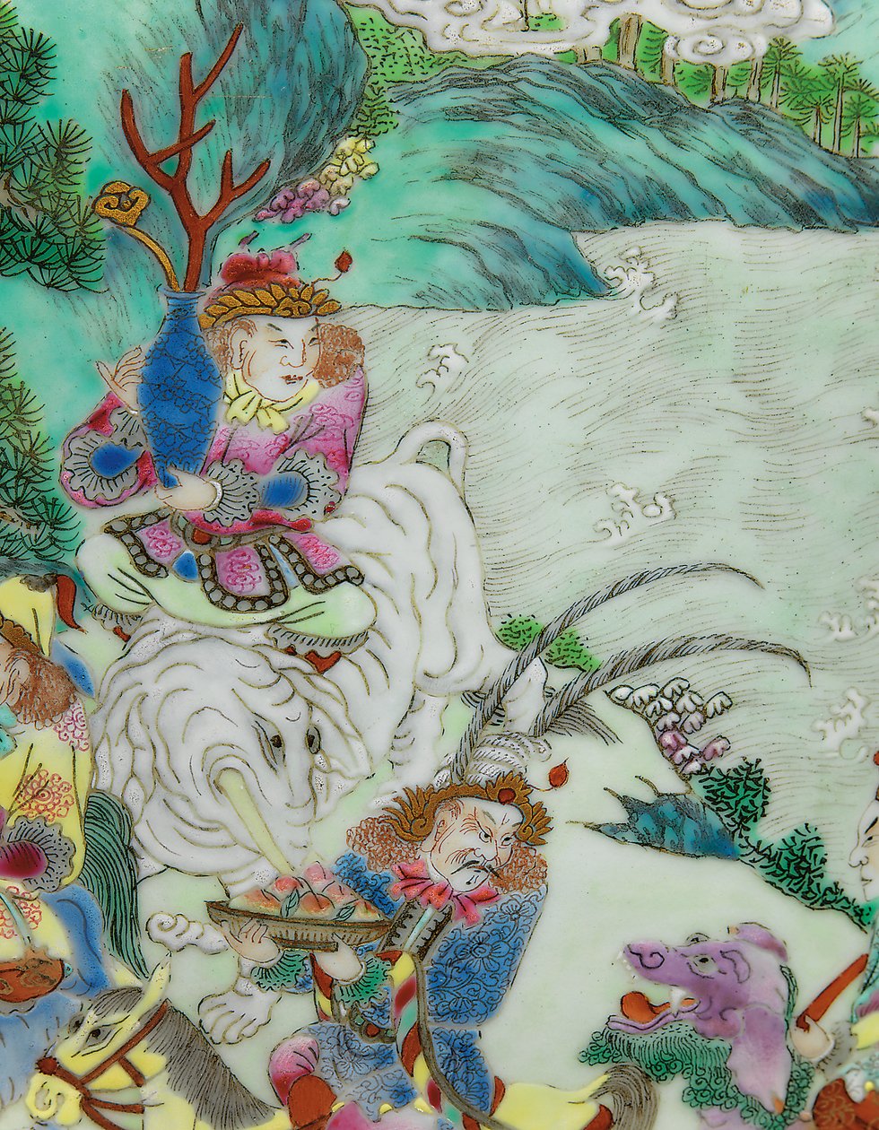 Detail (One of a Pair of Imperial Famille Rose Vases) by Qing Dynasty   Jiaqing Period Chinese School