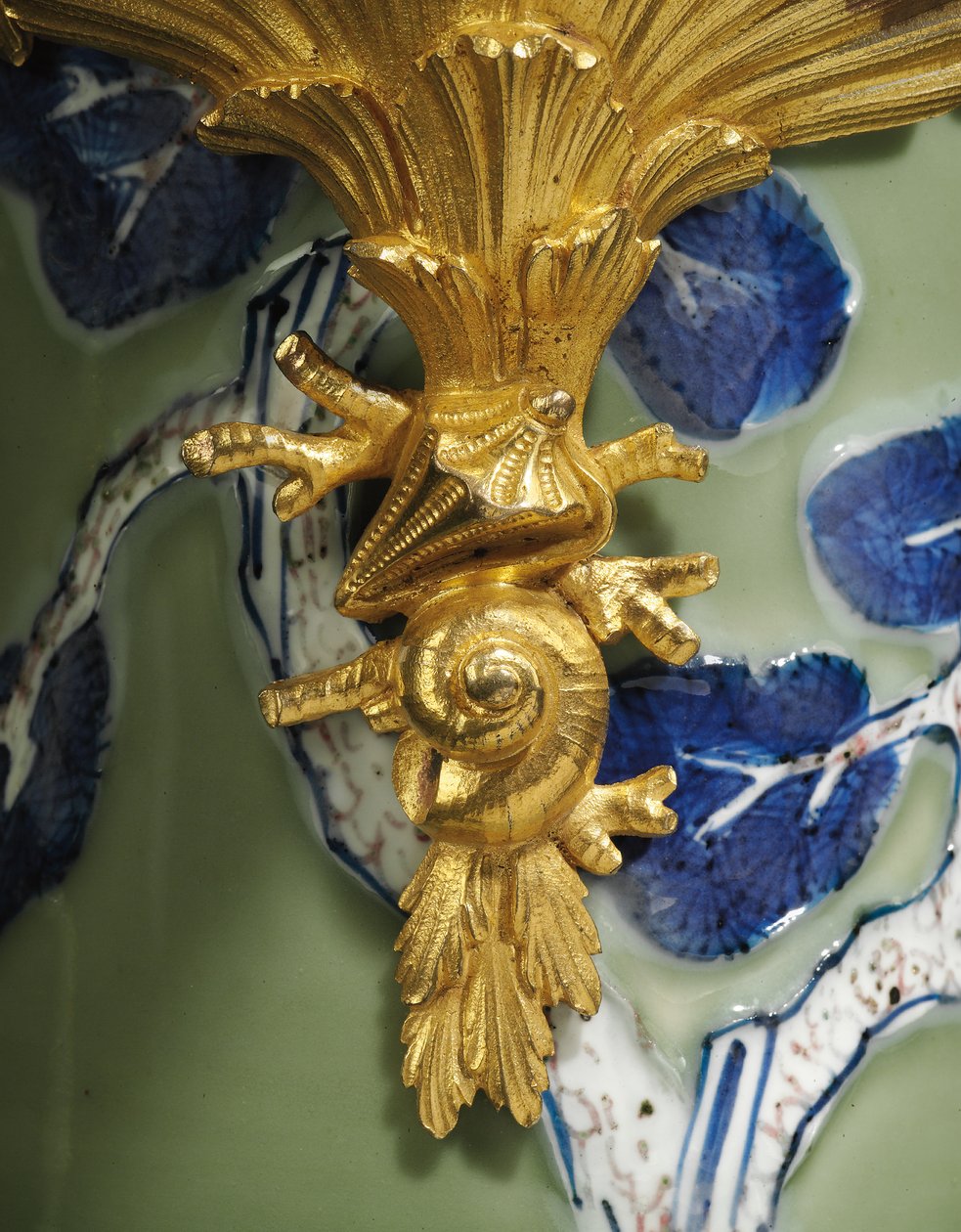 One of a pair of Louis XV ewers, porcelain 1662-1722, mounts c.1745-49 by Qing Dynasty   Kangxi Period Chinese
