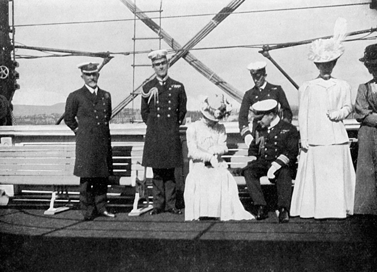 On Board the Royal Yacht Victoria and Albert III, Christiania Oslo, Norway by Queen Alexandra