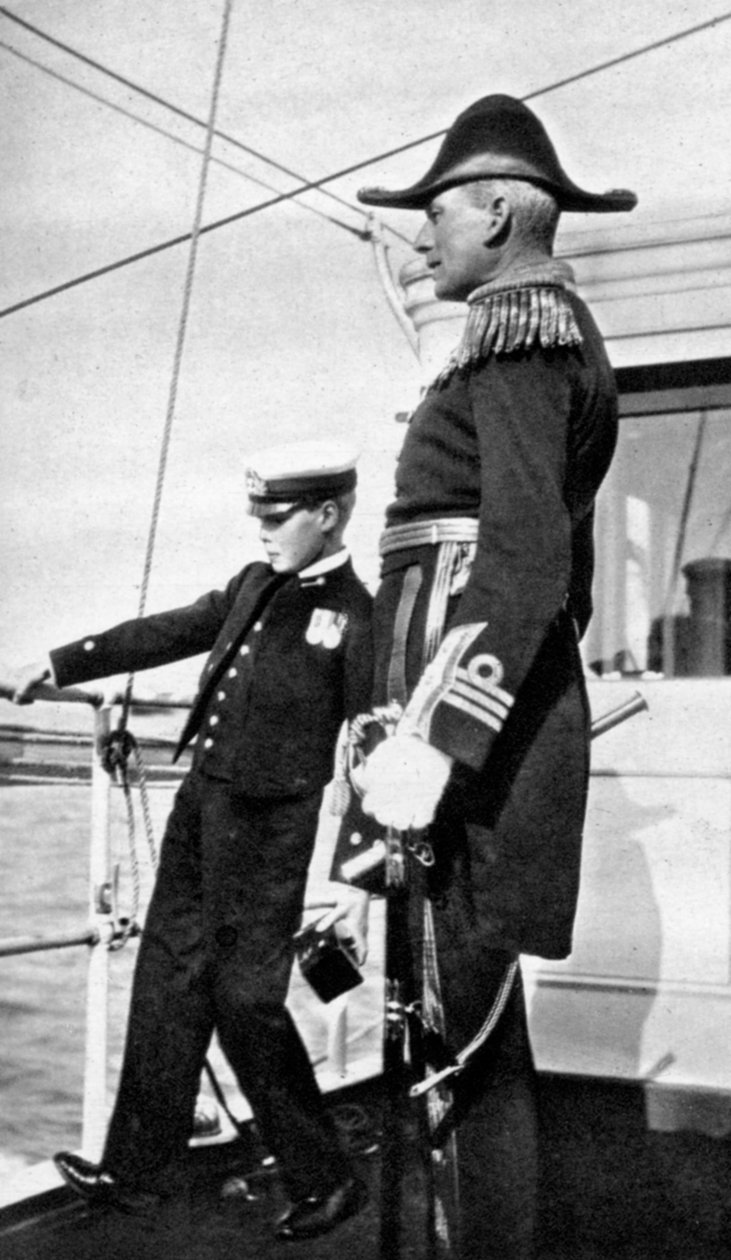 Prince Edward 1894-1972, the future King Edward VIII, with Sir Charles Cust by Queen Alexandra