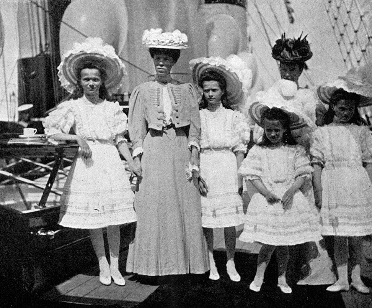 The Mother, Sister and Children of Tsar Nicholas II 1868-1918 of Russia, 1908 by Queen Alexandra