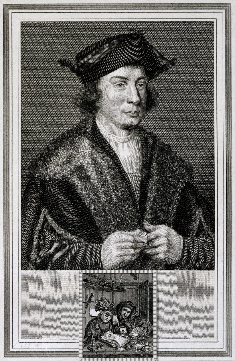 Self Portrait, engraved by J. Corner by Quentin Massys or Metsys