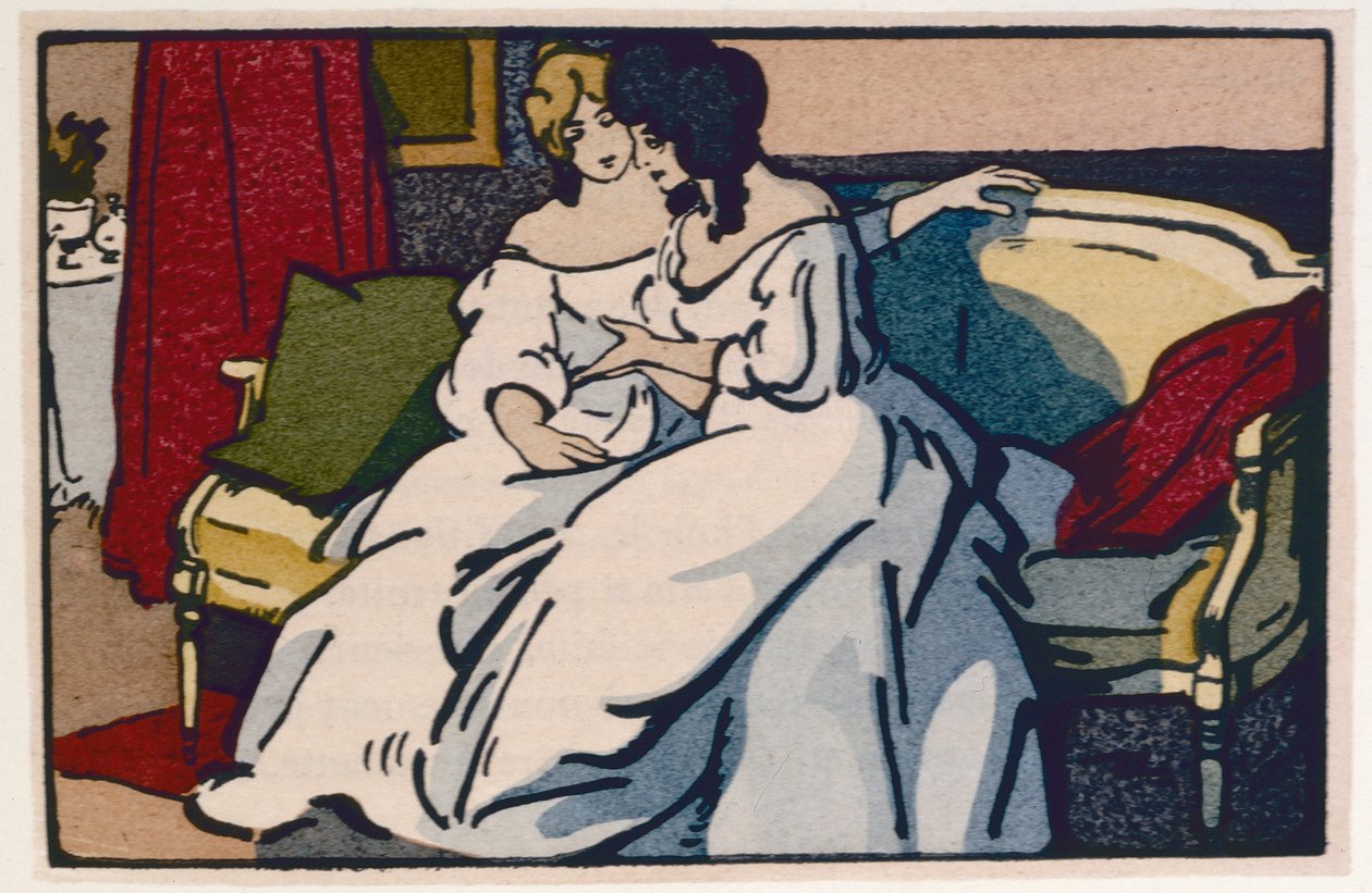 The duchesse de Langeais visiting the vicomtesse de Beauseant, illustration from 