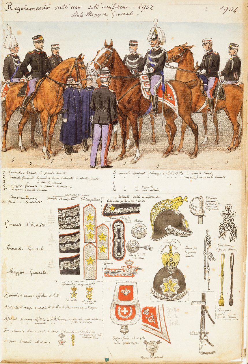 Uniforms of General Staff of Kingdom of Italy by Quinto Cenni