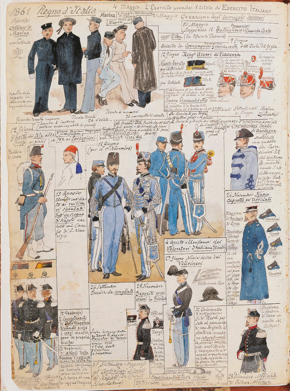 Various Uniforms of Kingdom of Italy by Quinto Cenni