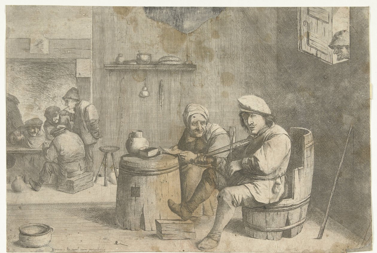 Violinist in a Tavern by Quirin Boel