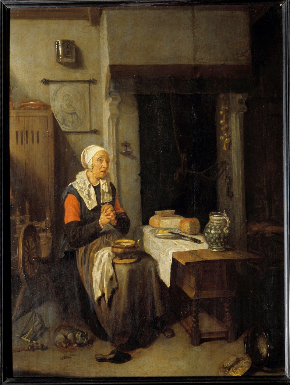 Le Benedicite by Quiringh Gerritsz. van Brekelenkam