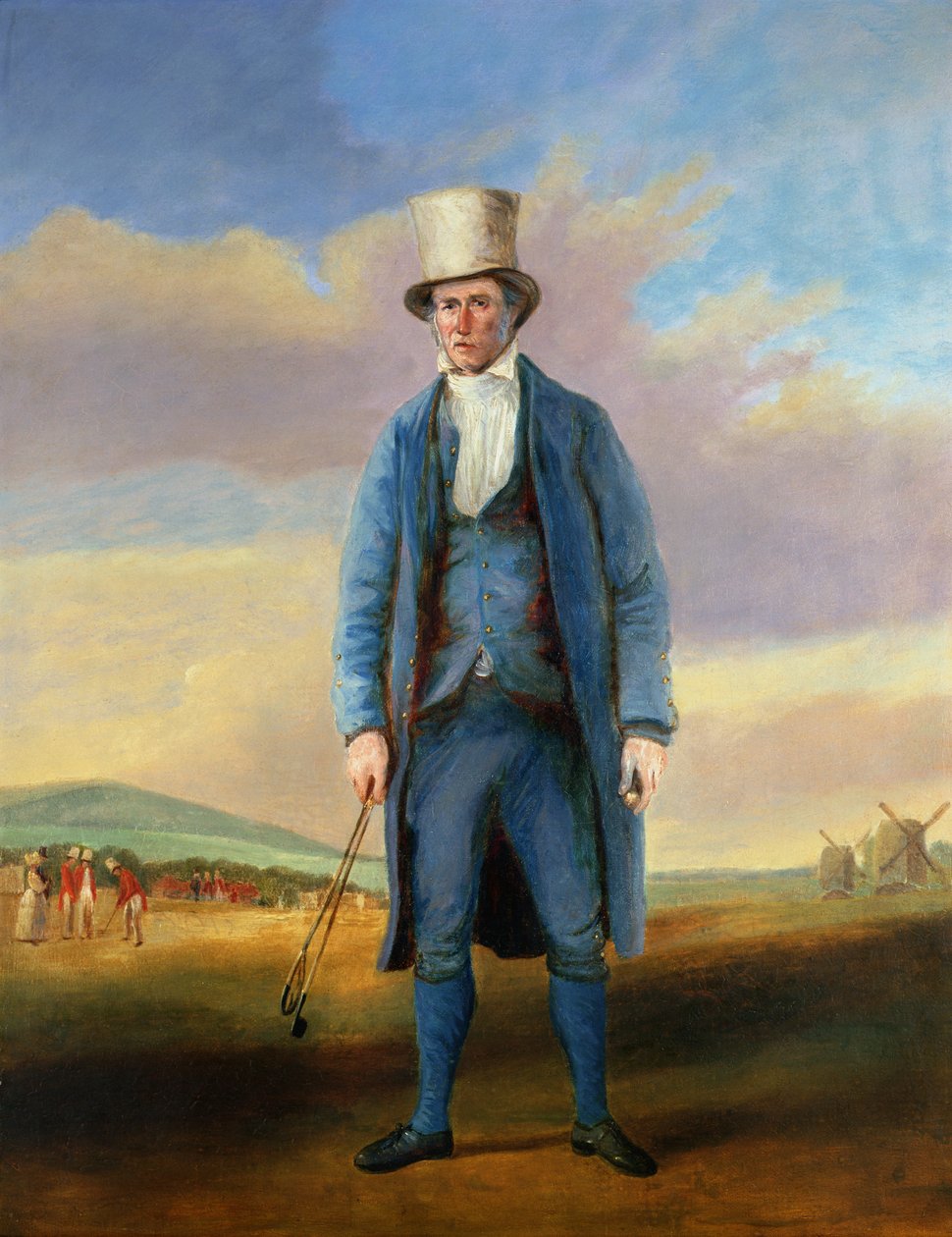 `Old Alick`, Alick Brotherton (1756-1840) the Holemaker of Royal Blackheath Golf Club, c.1835 by R.S.E Gallen