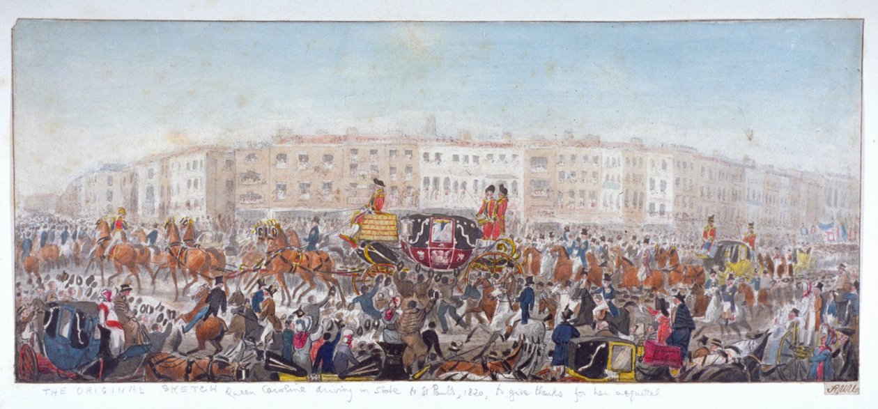 Queen Caroline travelling to St Paul