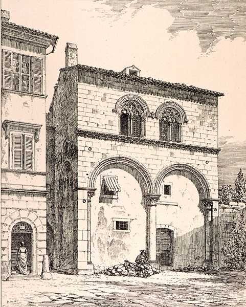 House in the Piazza del Duomo, Viterbo, Italy, from 