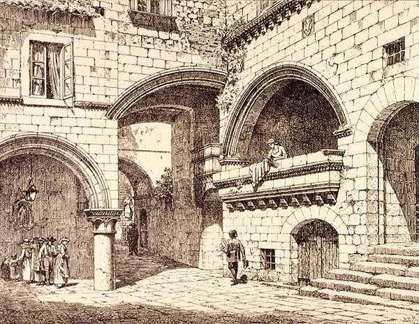 Part of the Piazza San Pellegrino, Viterbo, Italy by R. (after) Anderson