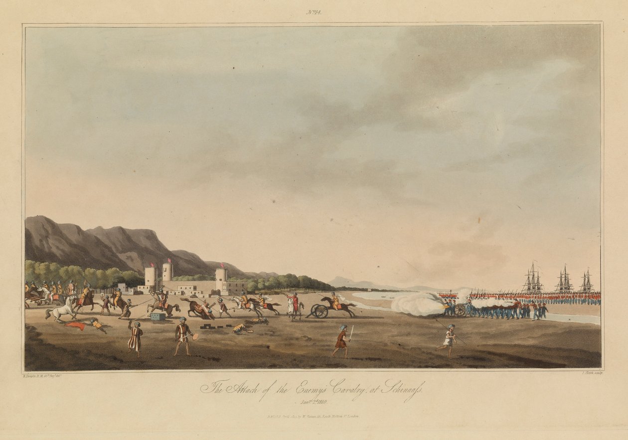 Sixteen Views of Places in the Persian Gulf Forces Against the Arabian Pirates by R. (after) Temple