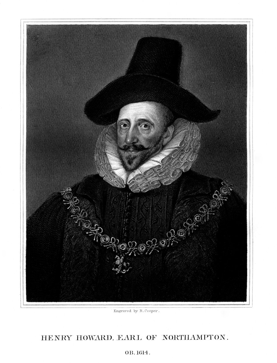 Henry Howard, 1st Earl of Northampton, 1825 by R. Cooper