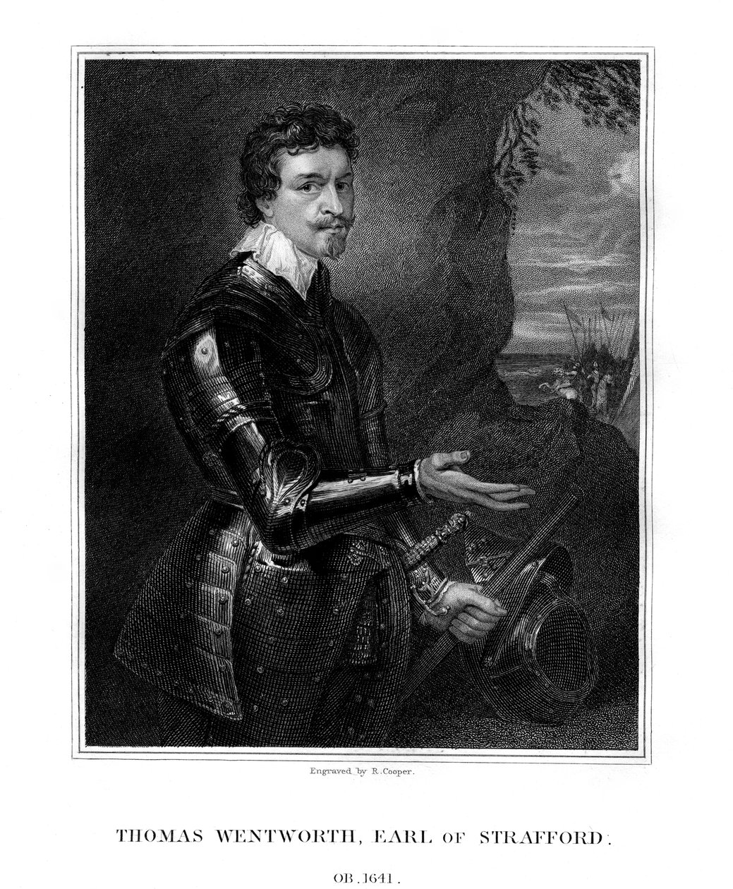 Thomas Wentworth, 1st Earl of Strafford, English Statesman by R. Cooper
