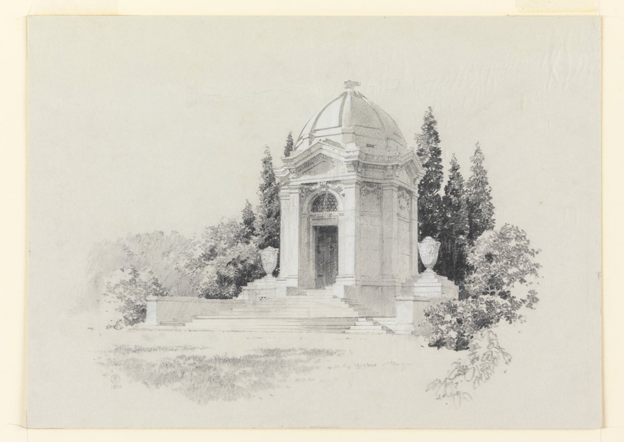 Rendering of a Mausoleum by R. E.