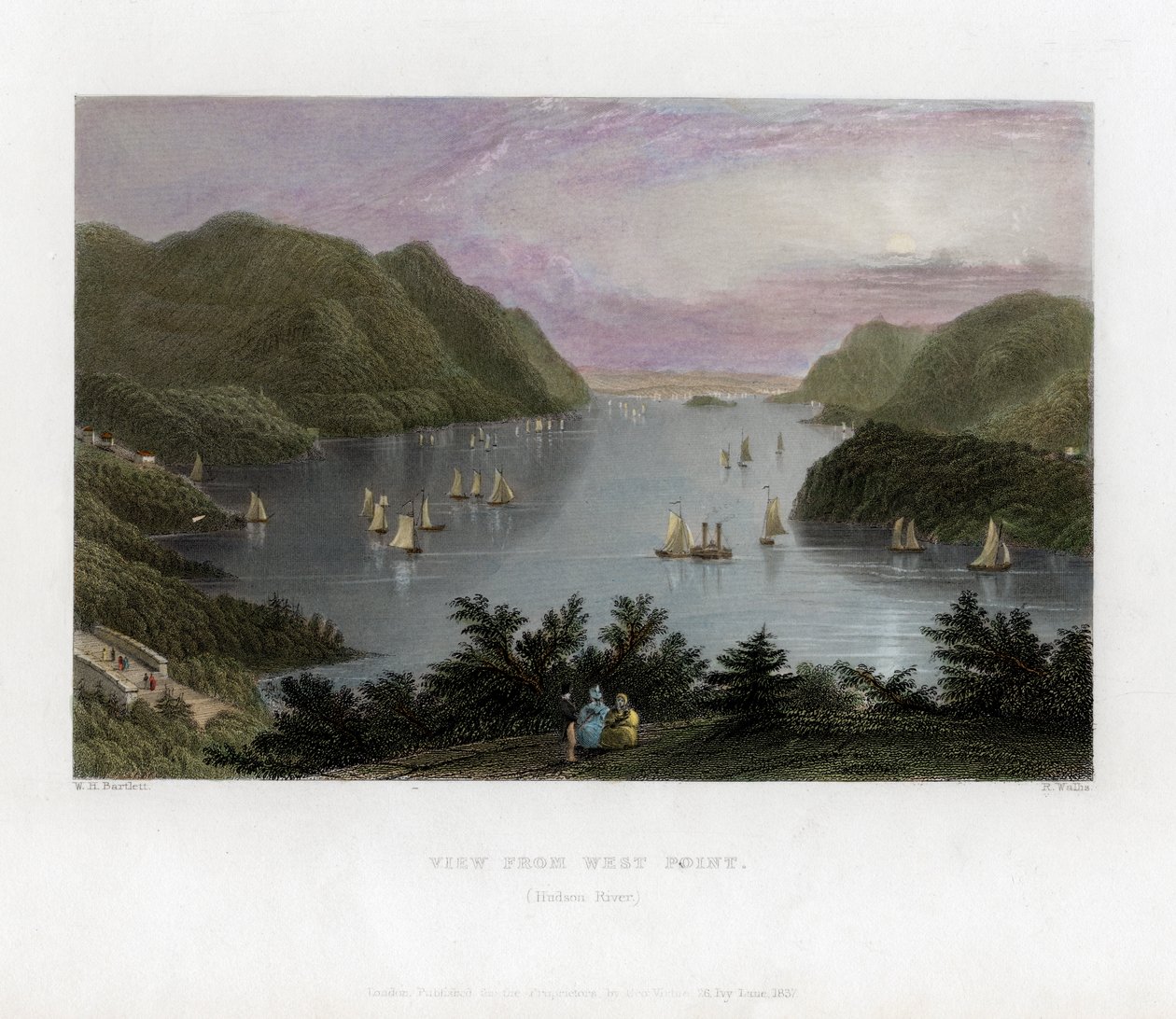 The Hudson River as Seen from West Point, USA by R. Wallis