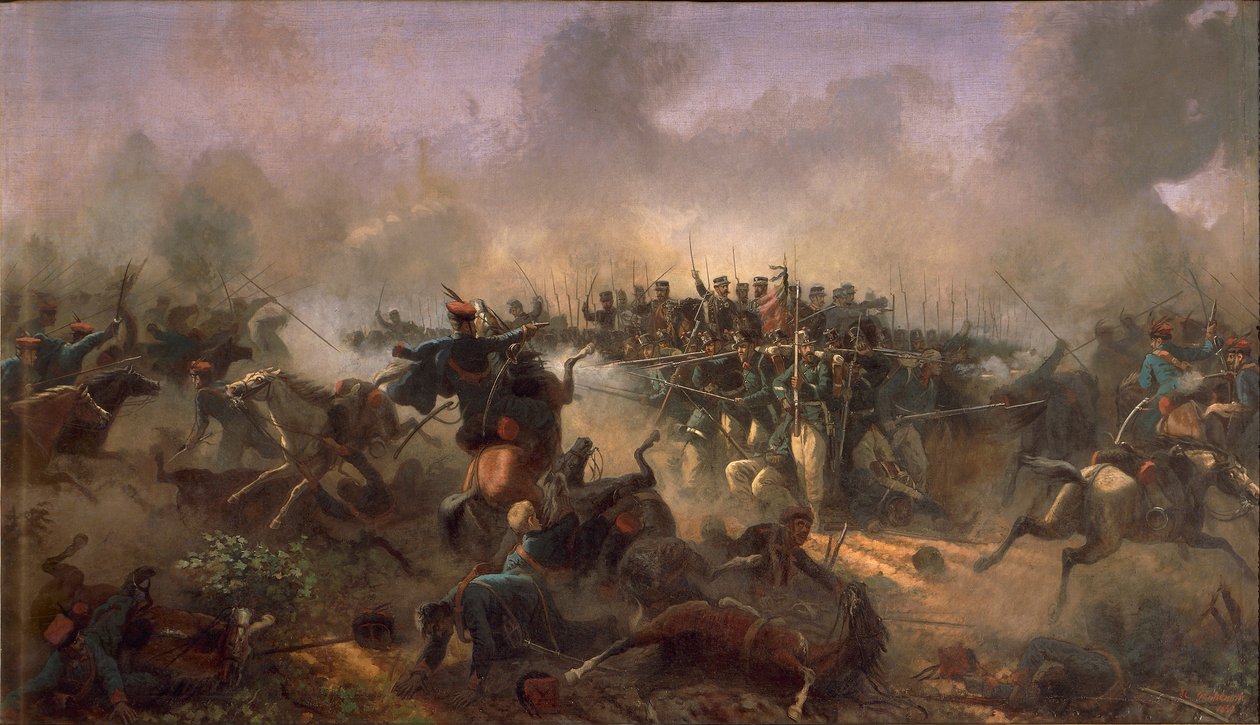 Third War of Independence, Prince Umberto at Square of Villafranca, 24 June 1866 by Raffaele Pontremoli