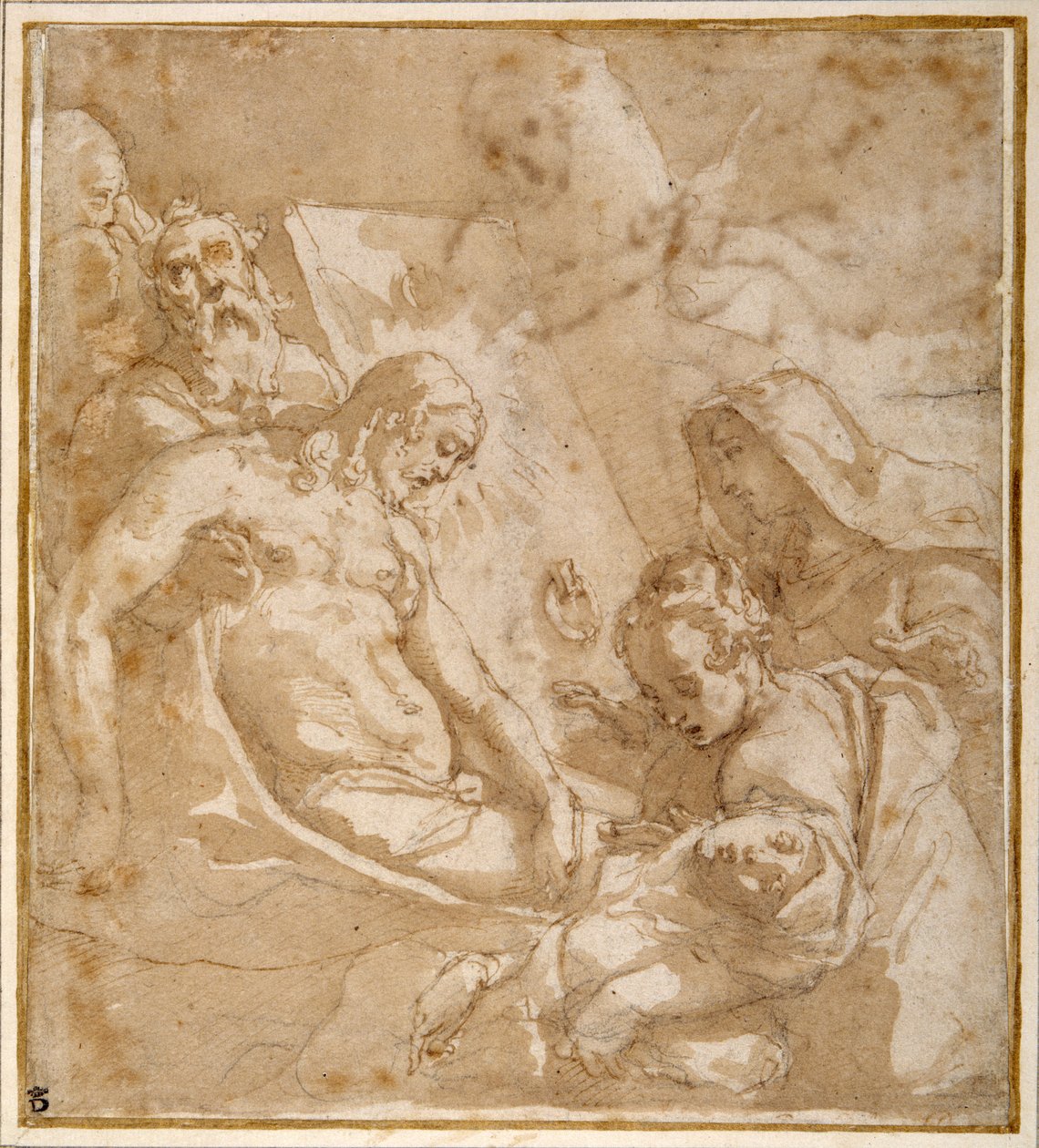 The Entombment by Raffaellino da Reggio (c.1550 78)
