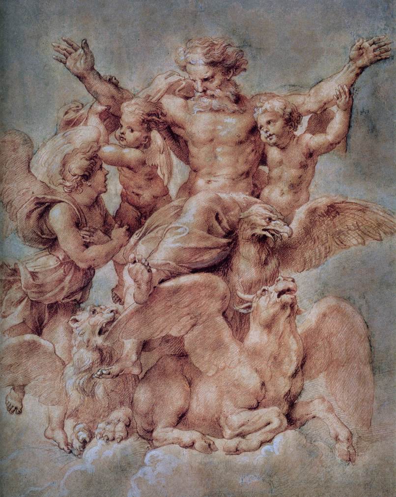 Vision of Ezekiel by Raffaello Sanzio Raphael