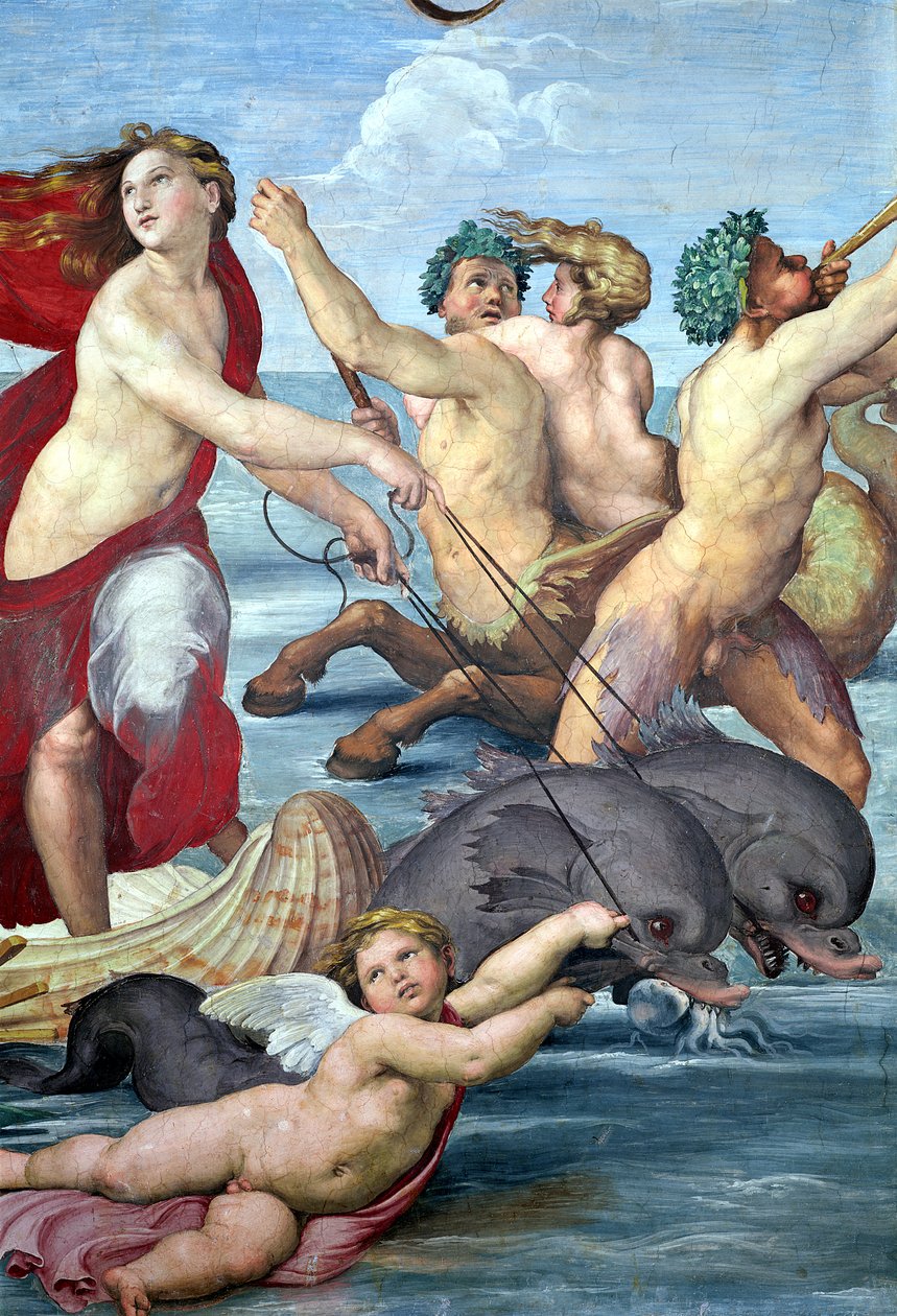 Galatea (detail) by Raffaello Sanzio Raphael