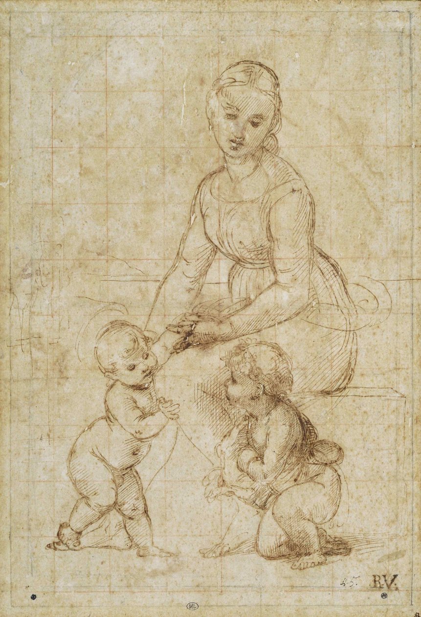 Study for La belle jardinière, ca 1506-1507 by Raffaello Sanzio Raphael