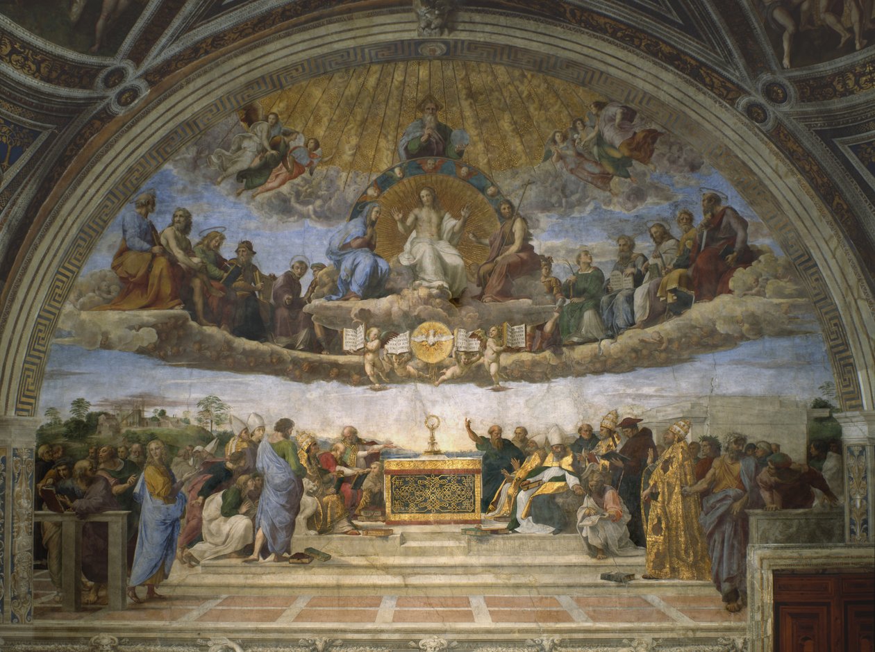 The Disputation of the Holy Sacrament, from the Stanza della Segnatura by Raffaello Sanzio Raphael