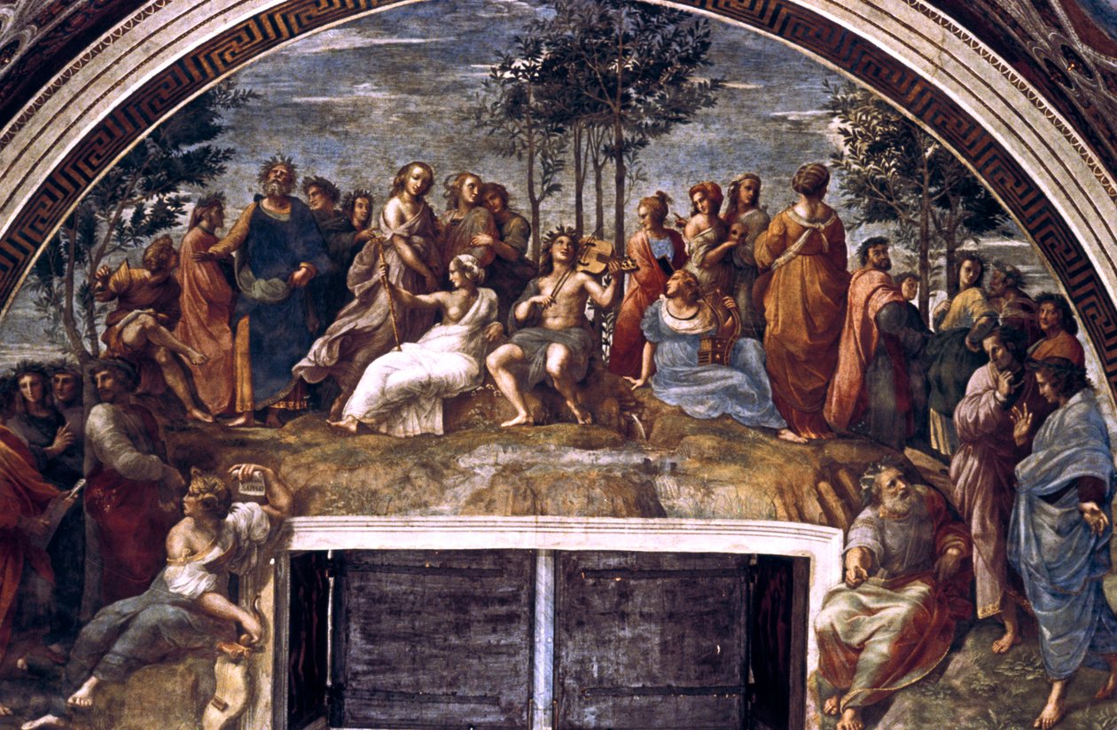 The Parnassus, from the Stanza delle Segnatura by Raffaello Sanzio Raphael