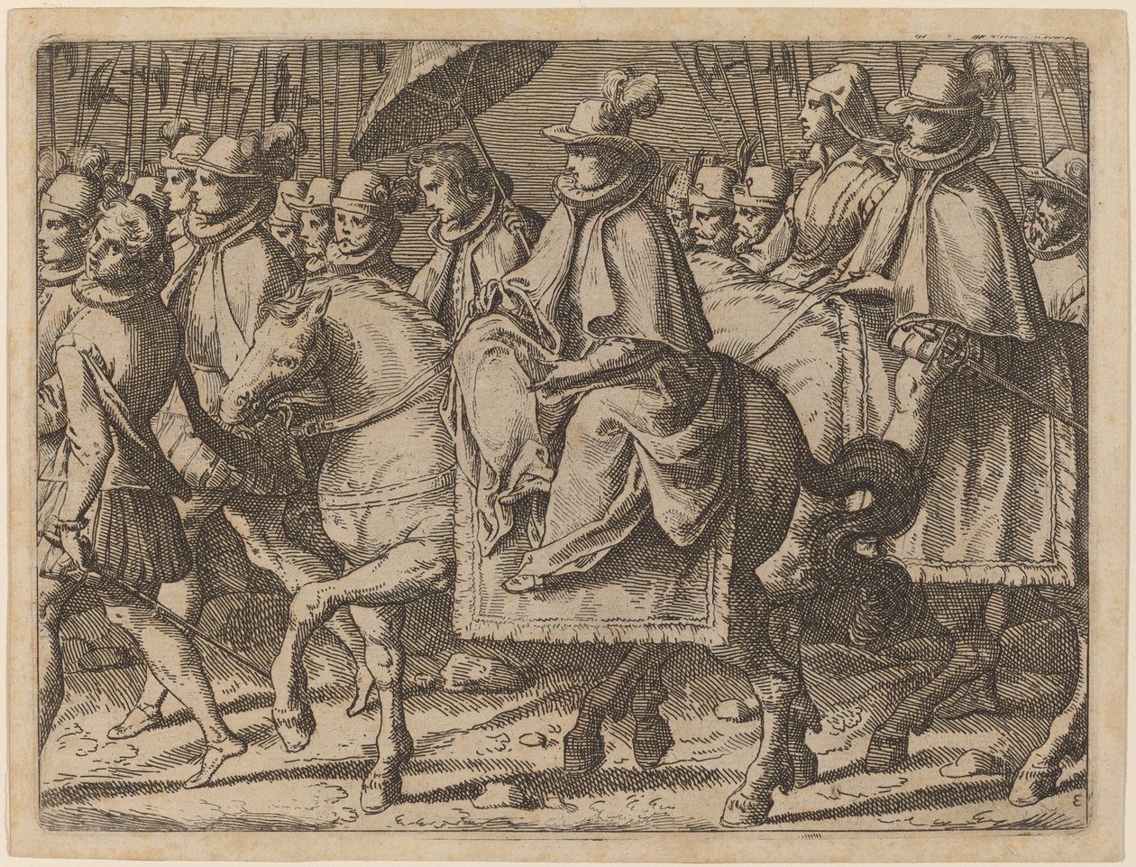Margaret of Austria on Horseback by Raffaello Schiaminossi