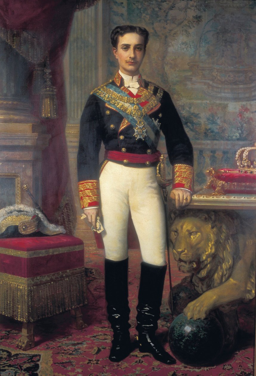 Portrait of Alfonso XII (1857-1885), Last Third of the 19th Century by Raimundo de Madrazo y Garreta