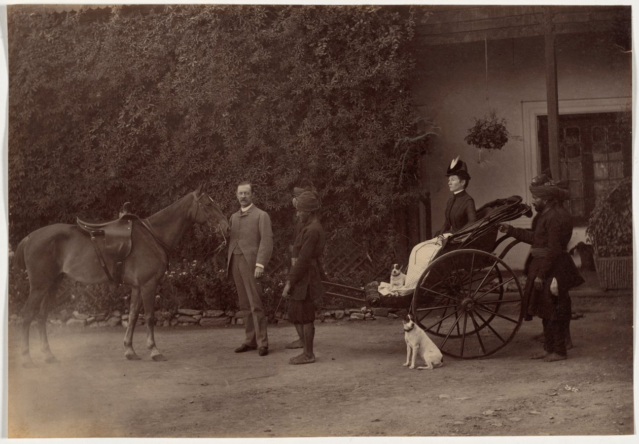 Colonel H.R. Thuillier and His Wife Emmeline Williams Thuillier, Shimla by Raja Deen Dayal