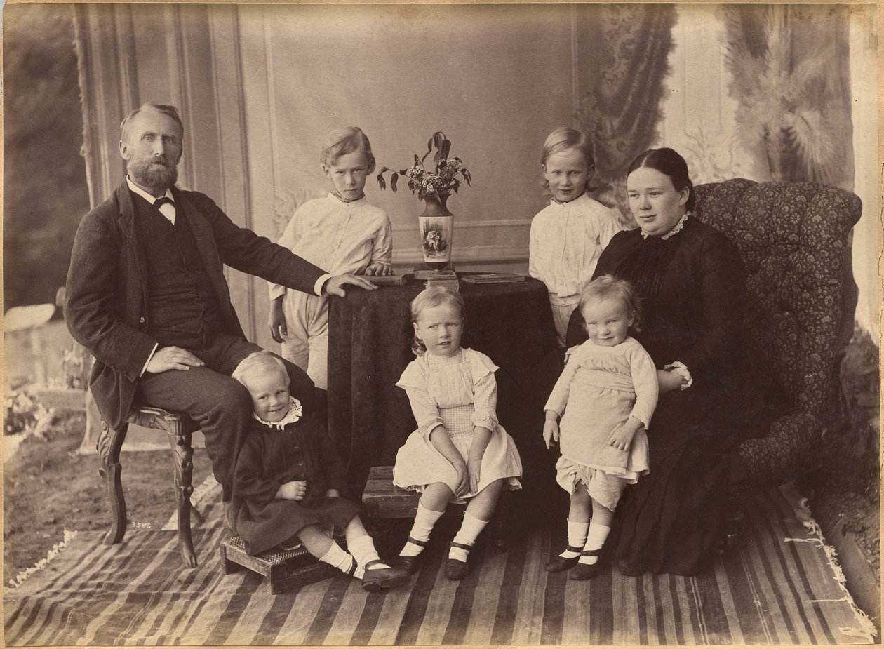 Mr. Robert Holtz and family (verso) by Raja Deen Dayal