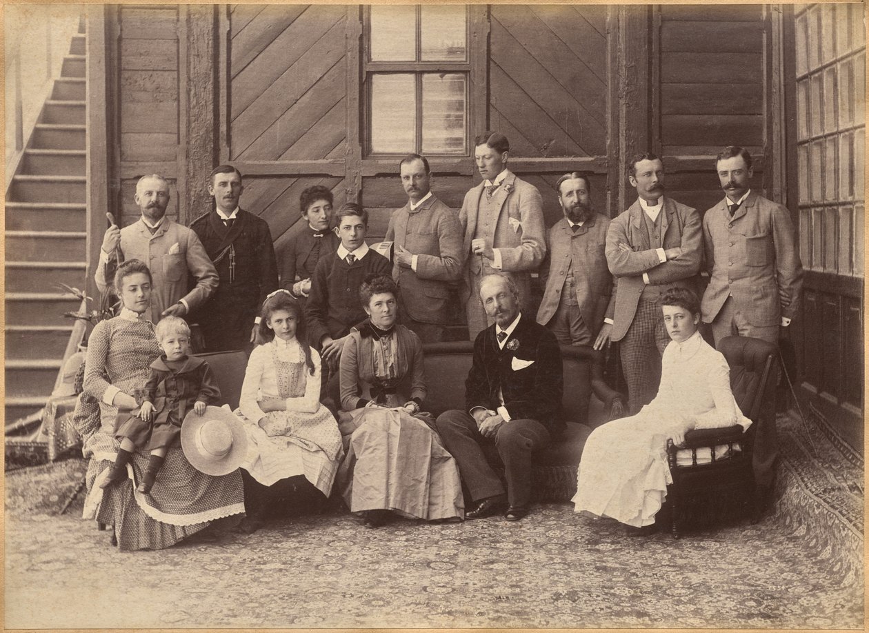 Viceregal Party Shimla (verso) by Raja Deen Dayal