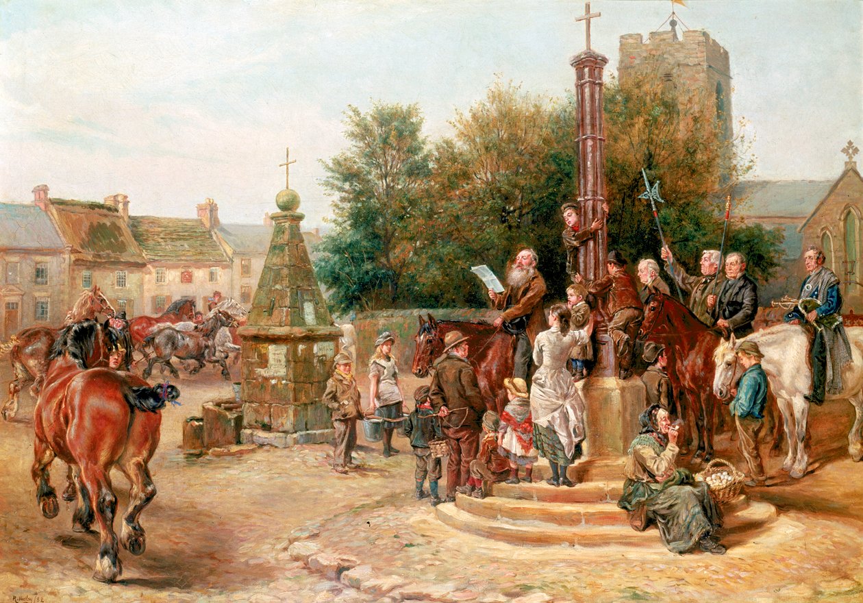 Proclaiming Stagshaw Fair at Corbridge by Ralph Hedley
