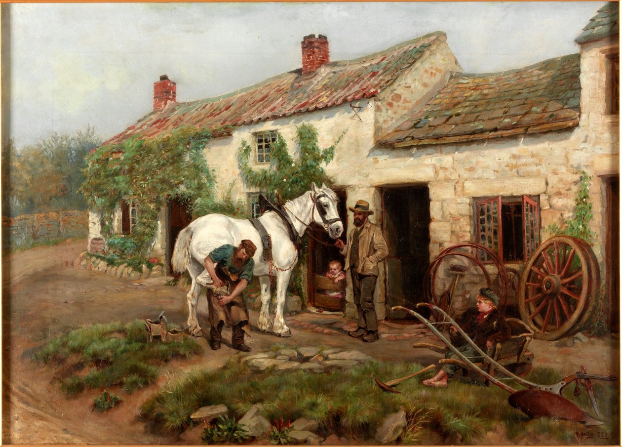 Smithy, Hexham Bridge End, 1885 by Ralph Hedley
