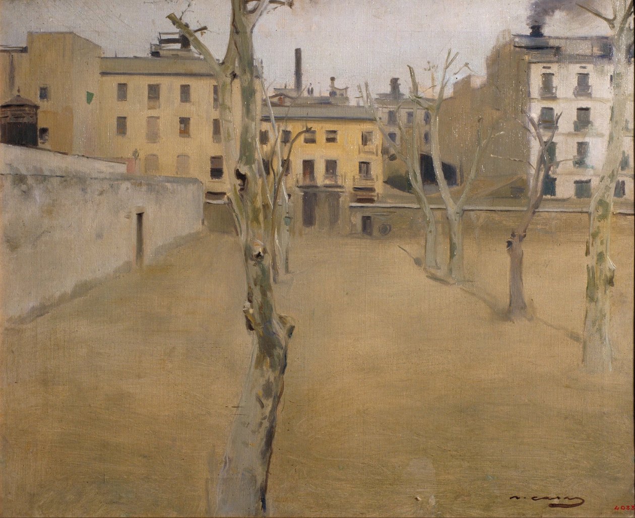 Courtyard of the old Barcelona prison by Ramón Casas