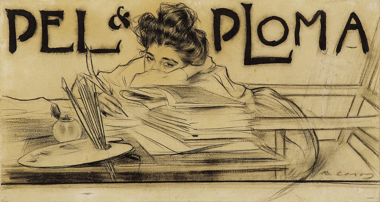 Headpiece for the Magazine Pèl i Ploma by Ramon Casas i Carbo