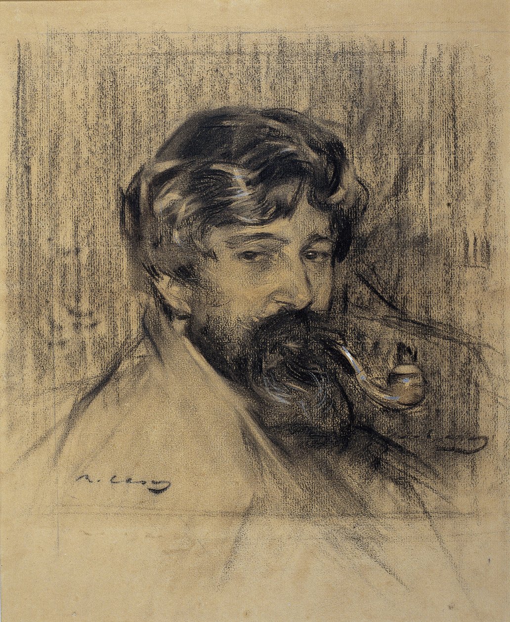 Portrait of Santiago Rusiñol by Ramon Casas i Carbo