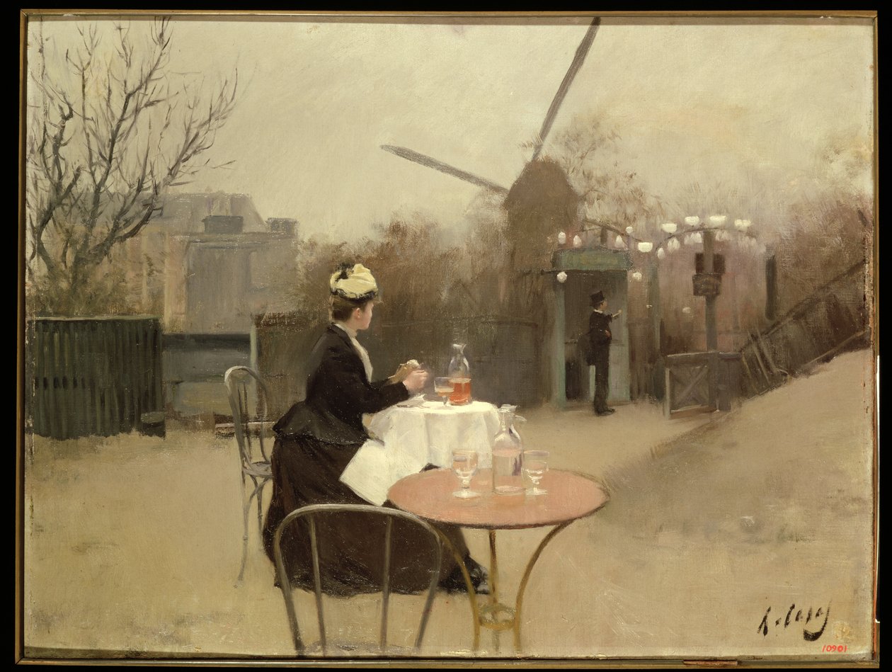 Eating Al Fresco by Ramon Casas i Carbo