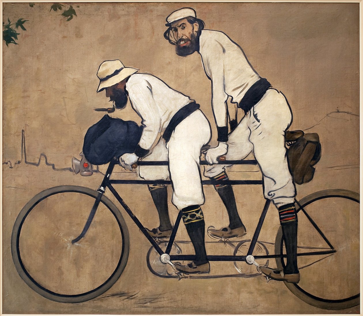Ramon Casa and Pere Romeu on a Tandem by Ramón Casas