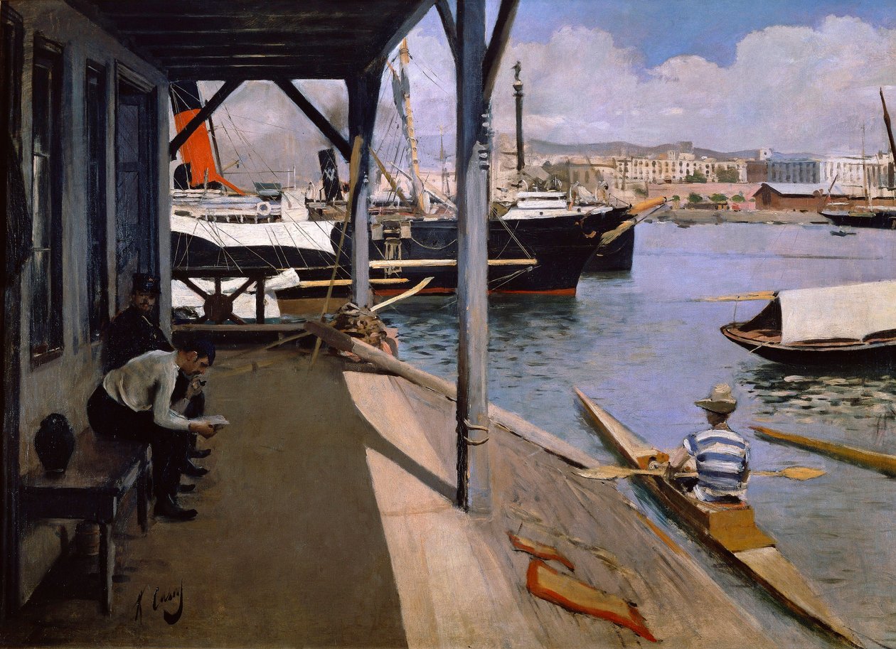Yacht Club in Barcelona by Ramon Casas i Carbo