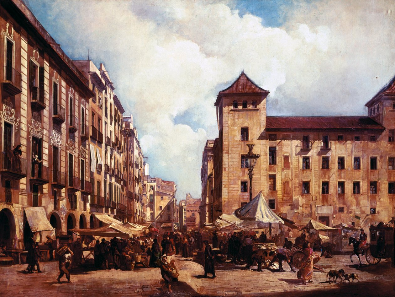 The Old Walk in Barcelona (Els Encants Vells) by Ramón Martí Alsina